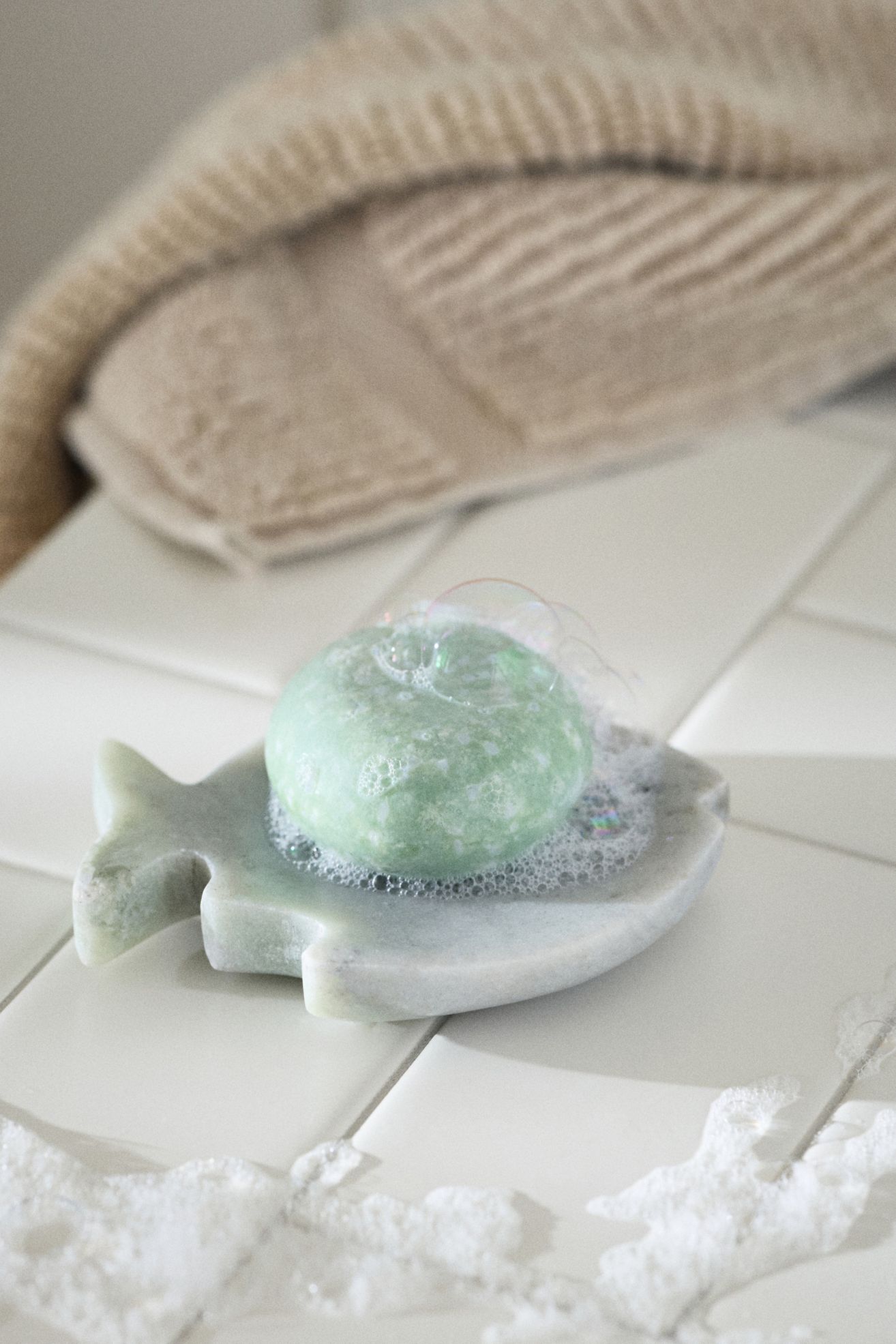 Marble Icon Soap Dish - Fish, One Size