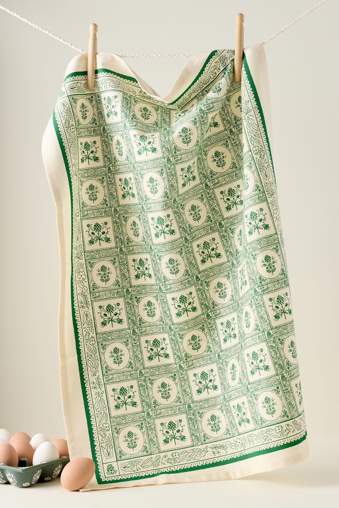 Rifle Paper Co. Artichoke Dish Towel - Green, Standard, One Size