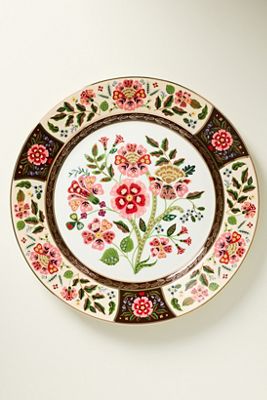 Rifle Paper Co. Gracie Porcelain Dinner Plates, Set of 4