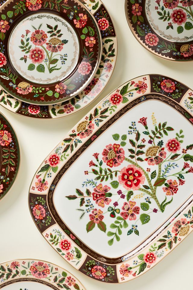 Rifle Paper Co. Gracie Dessert Plates, Set of 4 #1