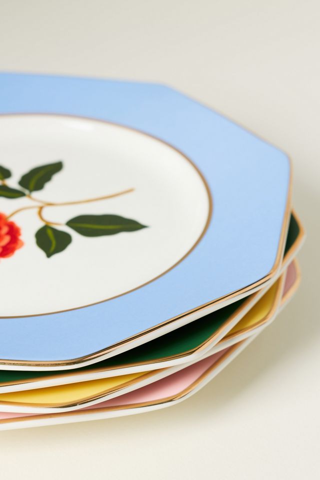 Rifle Paper Co. Roses Porcelain Dessert Plates, Set of 4 #1