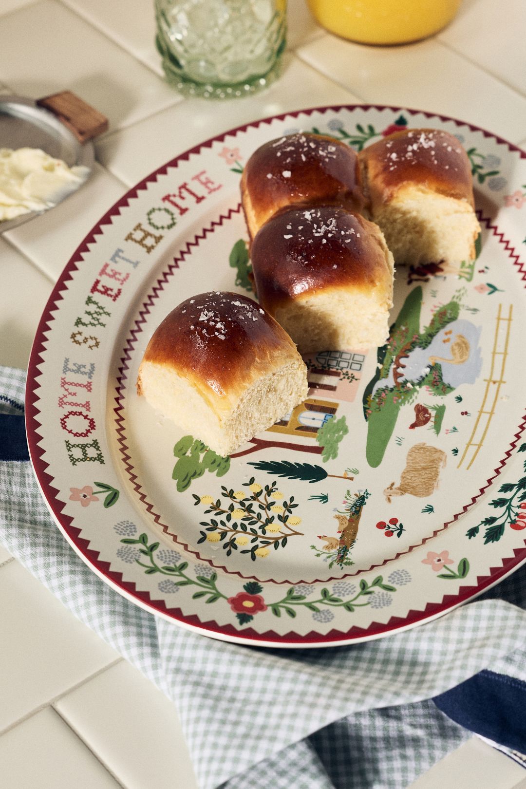 Rifle Paper Co. Home Sweet Home Porcelain Platter - Brown Pattern, One Size