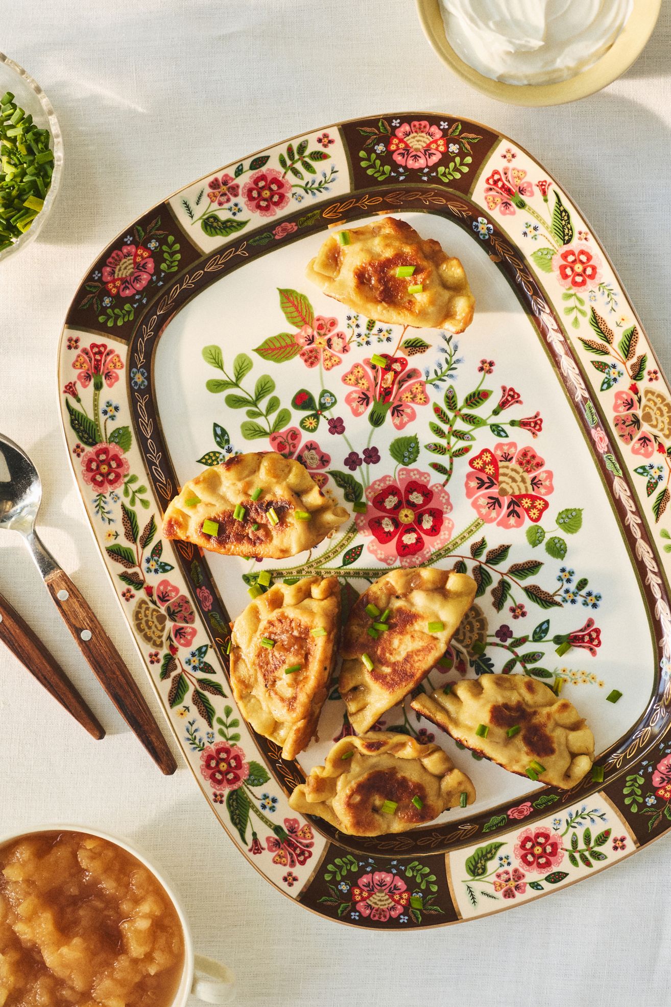 Rifle Paper Co. Gracie Porcelain Large Platter - Brown Floral, One Size