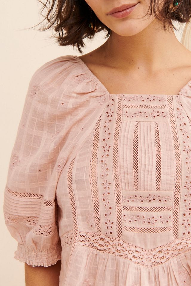 Forever That Girl Iris Eyelet Babydoll Blouse #1