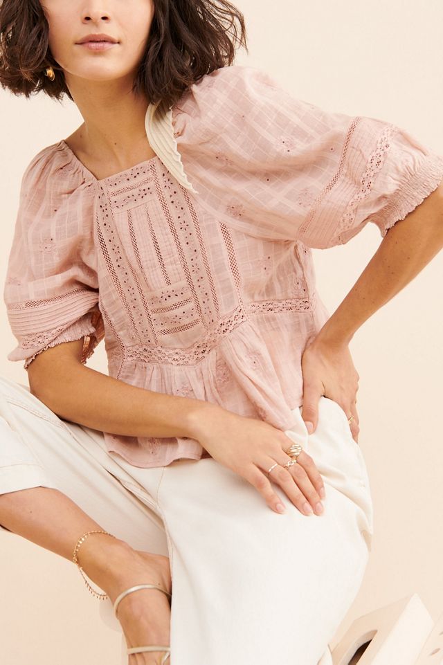 Forever That Girl Iris Eyelet Babydoll Blouse #3