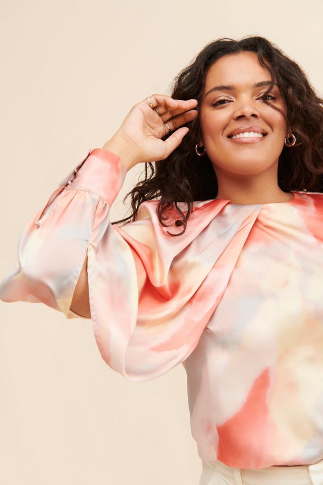 Eloquii Draped Neck Blouse #4