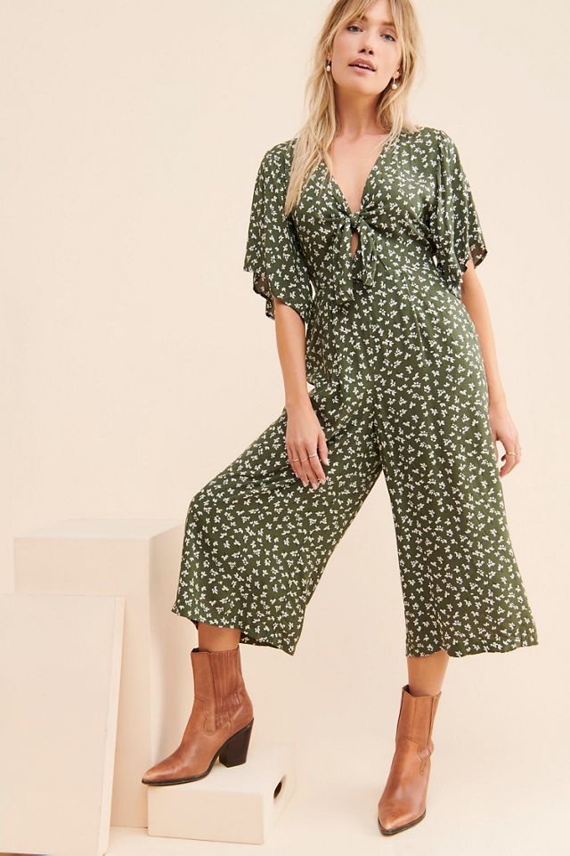 en elly Front Tie Floral Jumpsuit #2