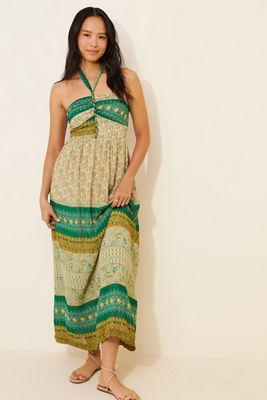 Tiny Twist Halter Maxi Dress