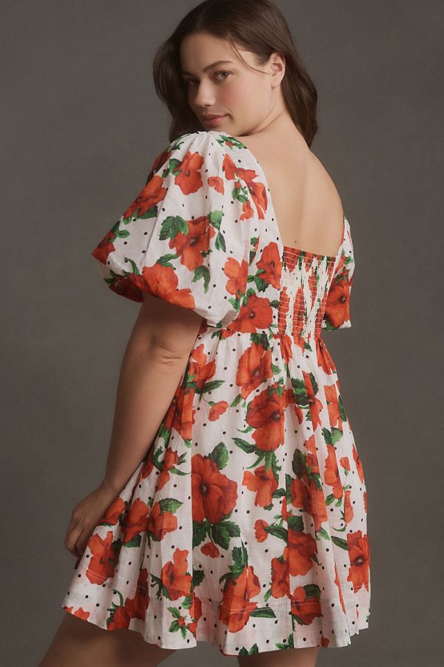 Maeve Square-Neck Smocked Babydoll Dress #4