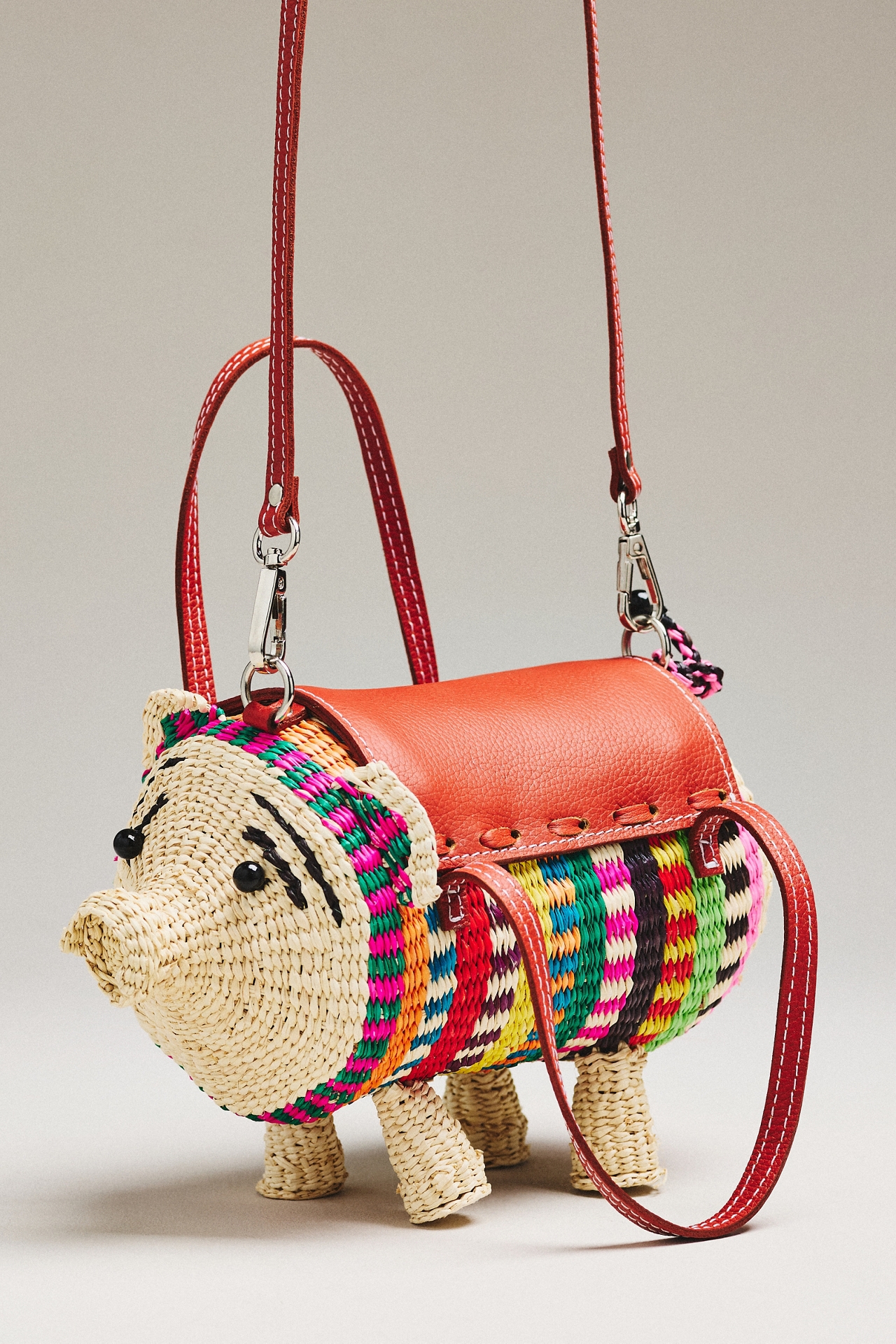 Sensi Studio Straw Pig Bag