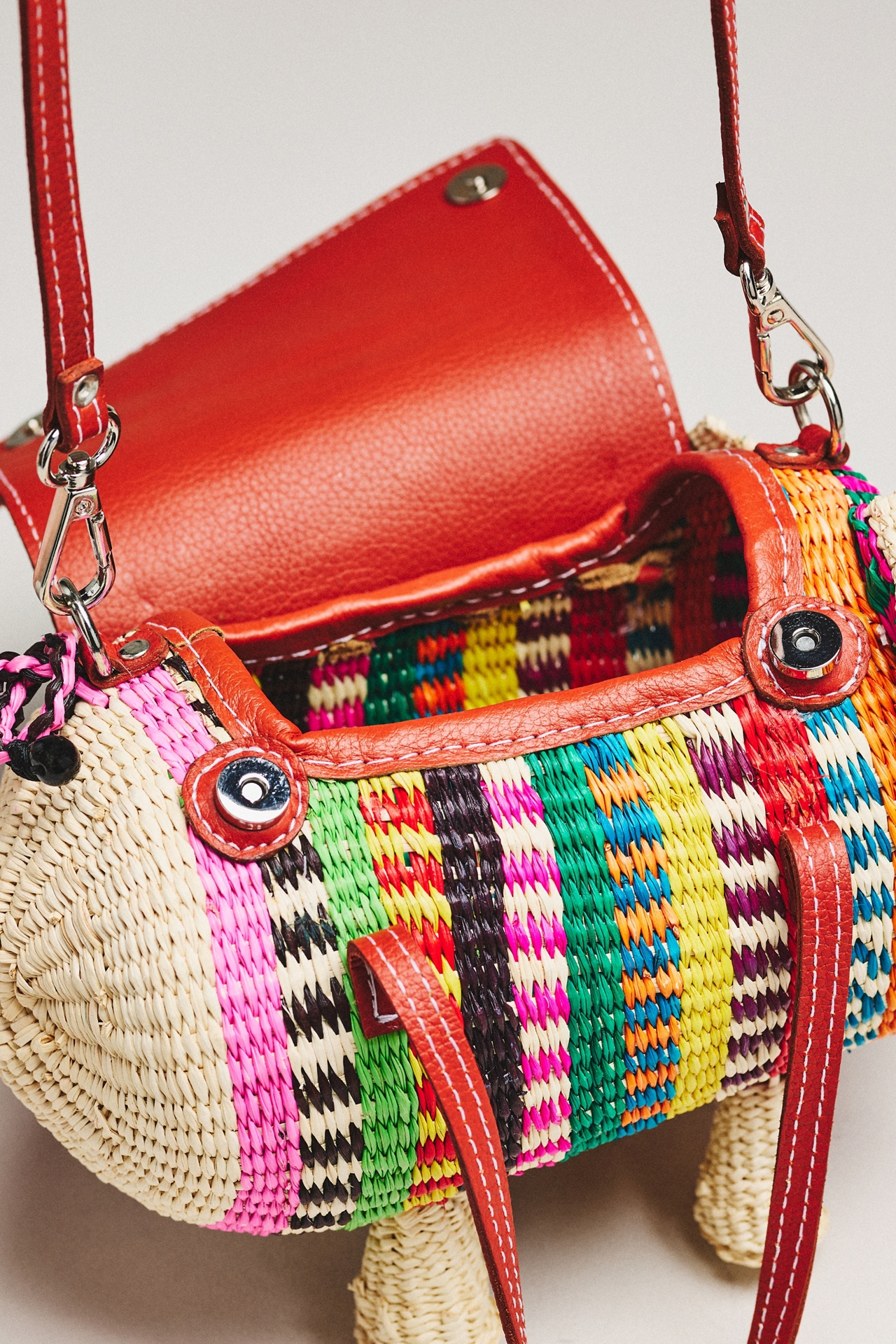 Sensi Studio Straw Pig Bag