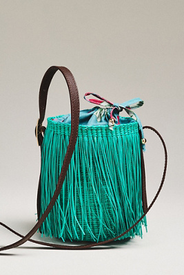 SENSI STUDIO アパルトモン カゴバッグ Sensi Studio Mini Frayed Crossbody Bucket Strap | Anthropologie
