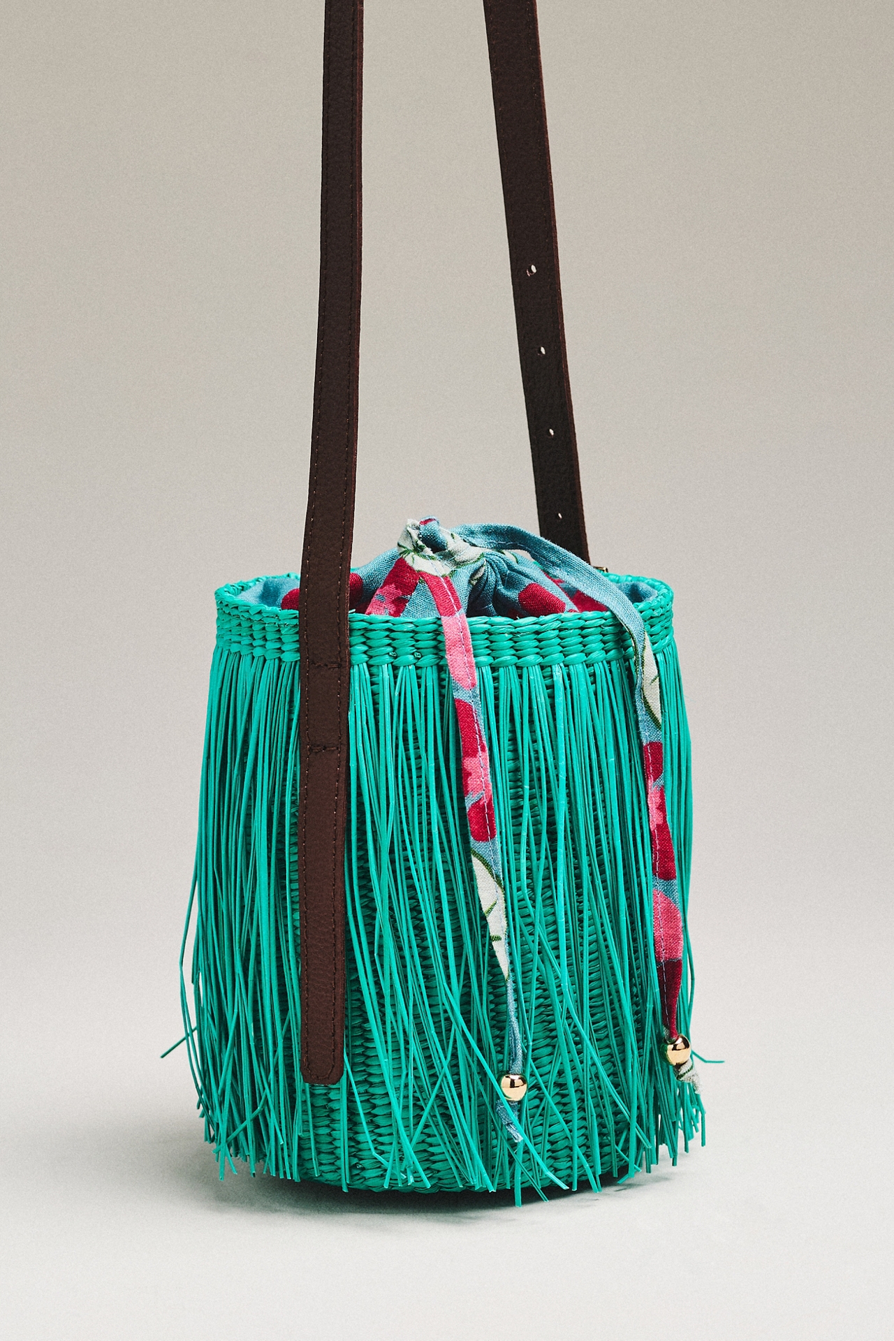 Sensi Studio Mini Frayed Crossbody Bucket Strap