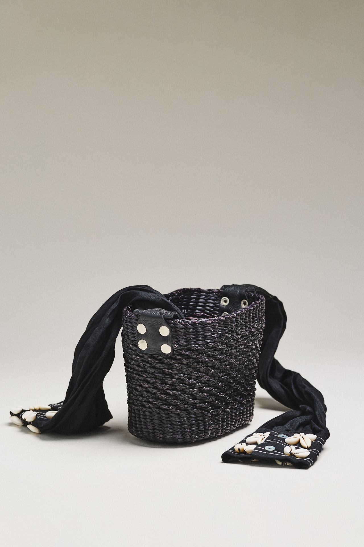 Sensi Studio Upcycled Sleeve Handle Bucket Bag