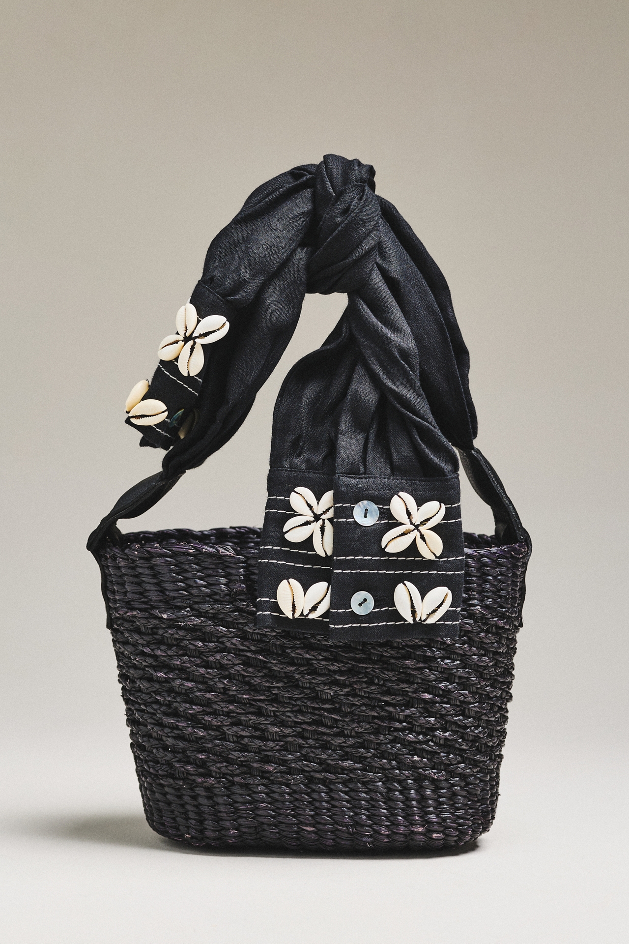 Sensi Studio Upcycled Sleeve Handle Bucket Bag