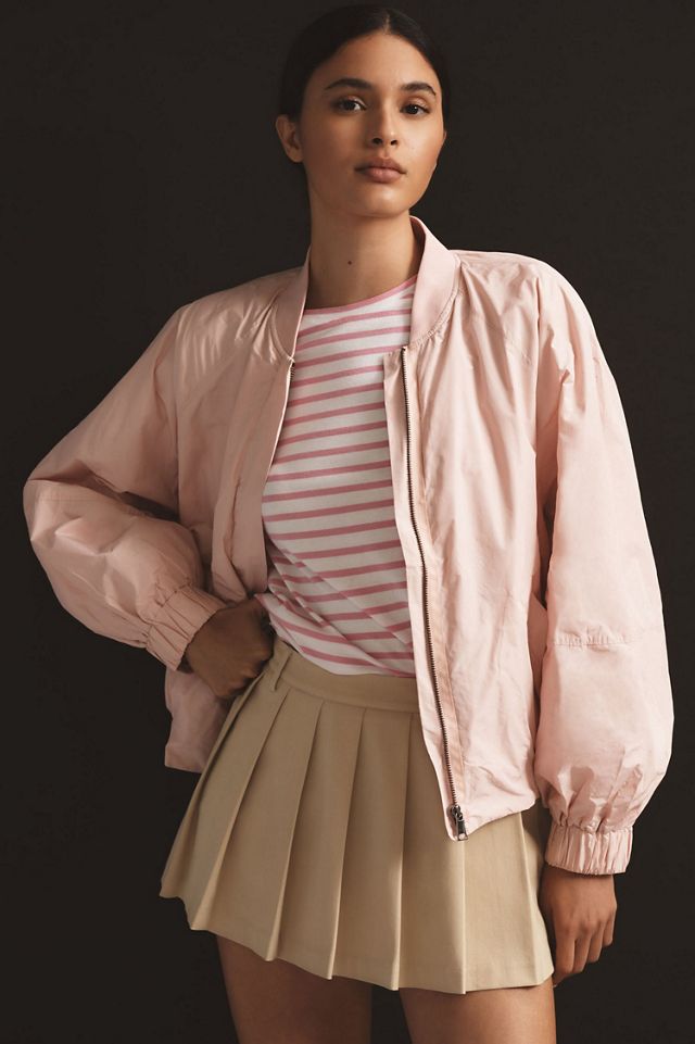 Maeve Balloon-Sleeve Bomber Jacket #3