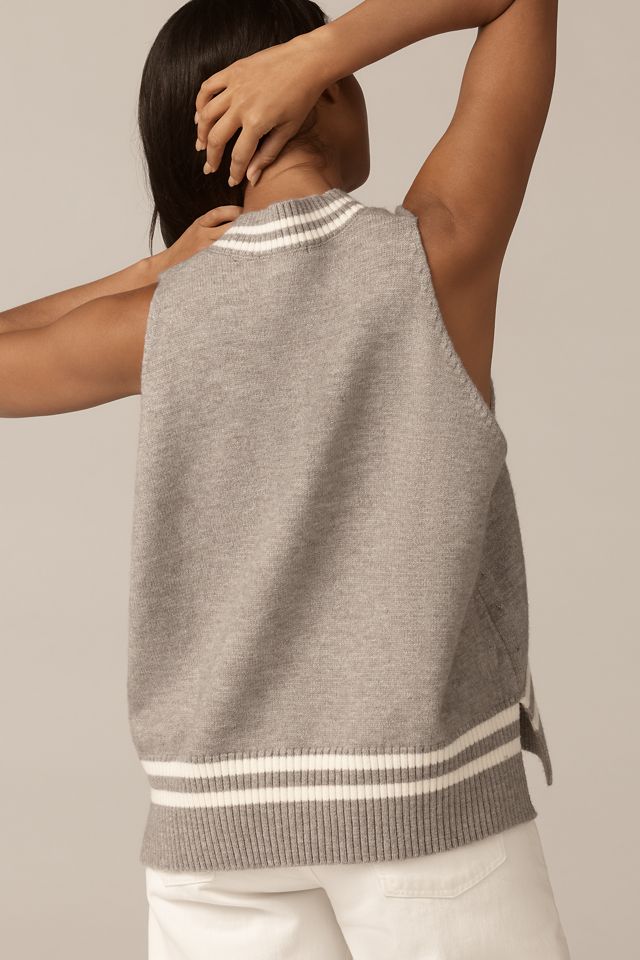 By Anthropologie Sporty V-Neck Sweater Vest #1