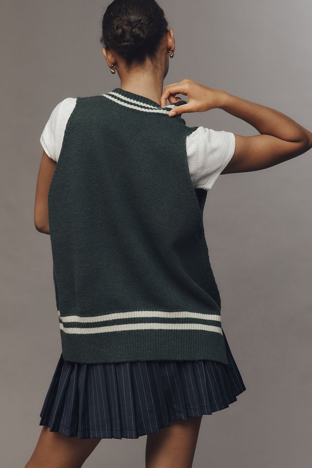 By Anthropologie Sporty V-Neck Sweater Vest