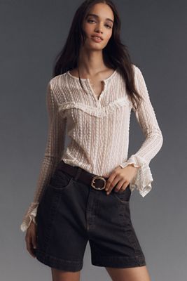 Pilcro Seamed Denim Shorts