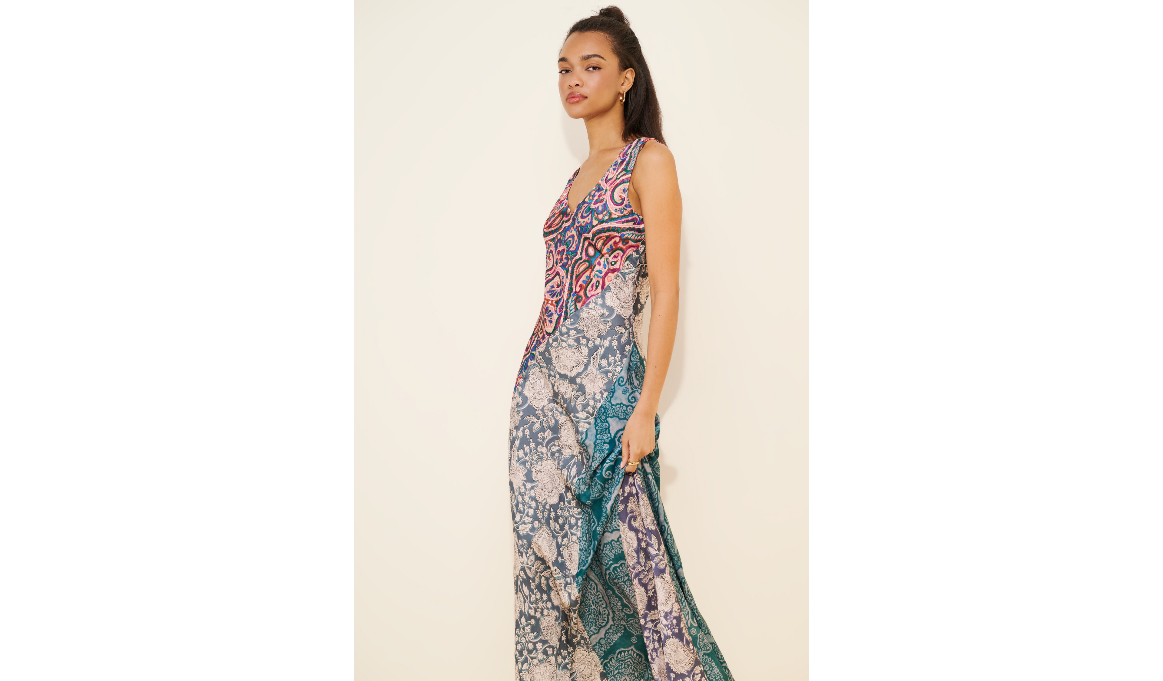 Kachel Floral Sleeveless Maxi Dress