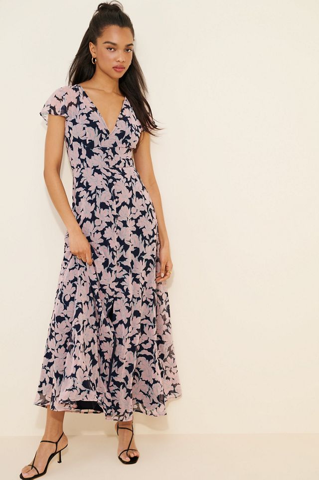 Hutch Ruffle Sleeve Button Front Maxi Dress #3