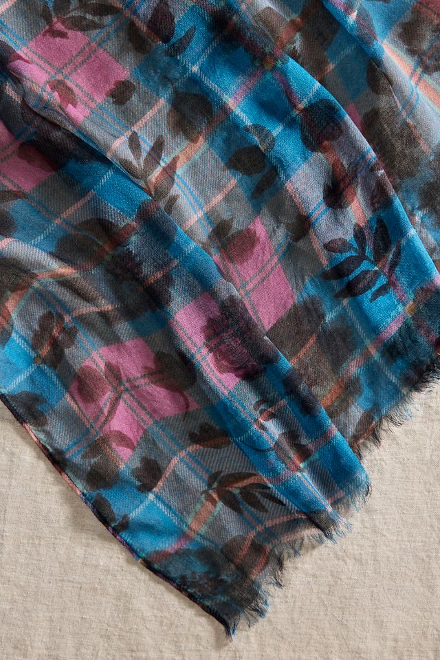 Floral Plaid Scarf #1