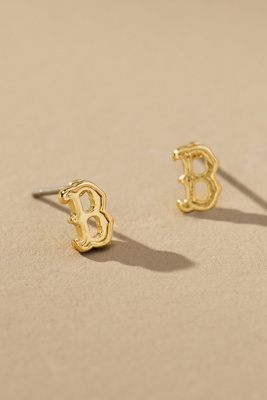 Luv Aj The Mlb Logo Stud Earrings In Gold