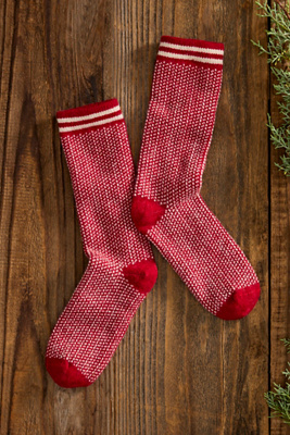 Terrain Nordic Wool Crew Socks In Red