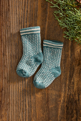 Terrain Nordic Wool Baby Socks In Green
