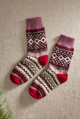 Fair Isle Cabin Socks
