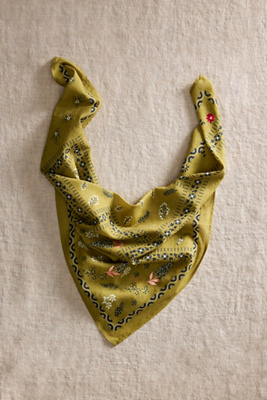 Terrain Embroidered Paisley Bandana In Green