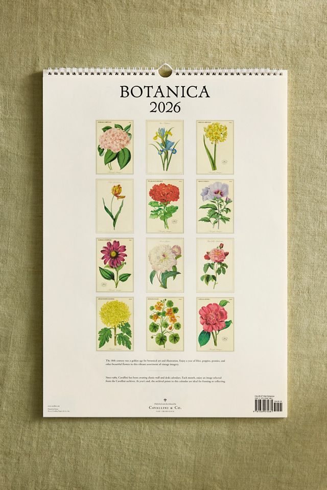 Botanica 2026 Wall Calendar #1