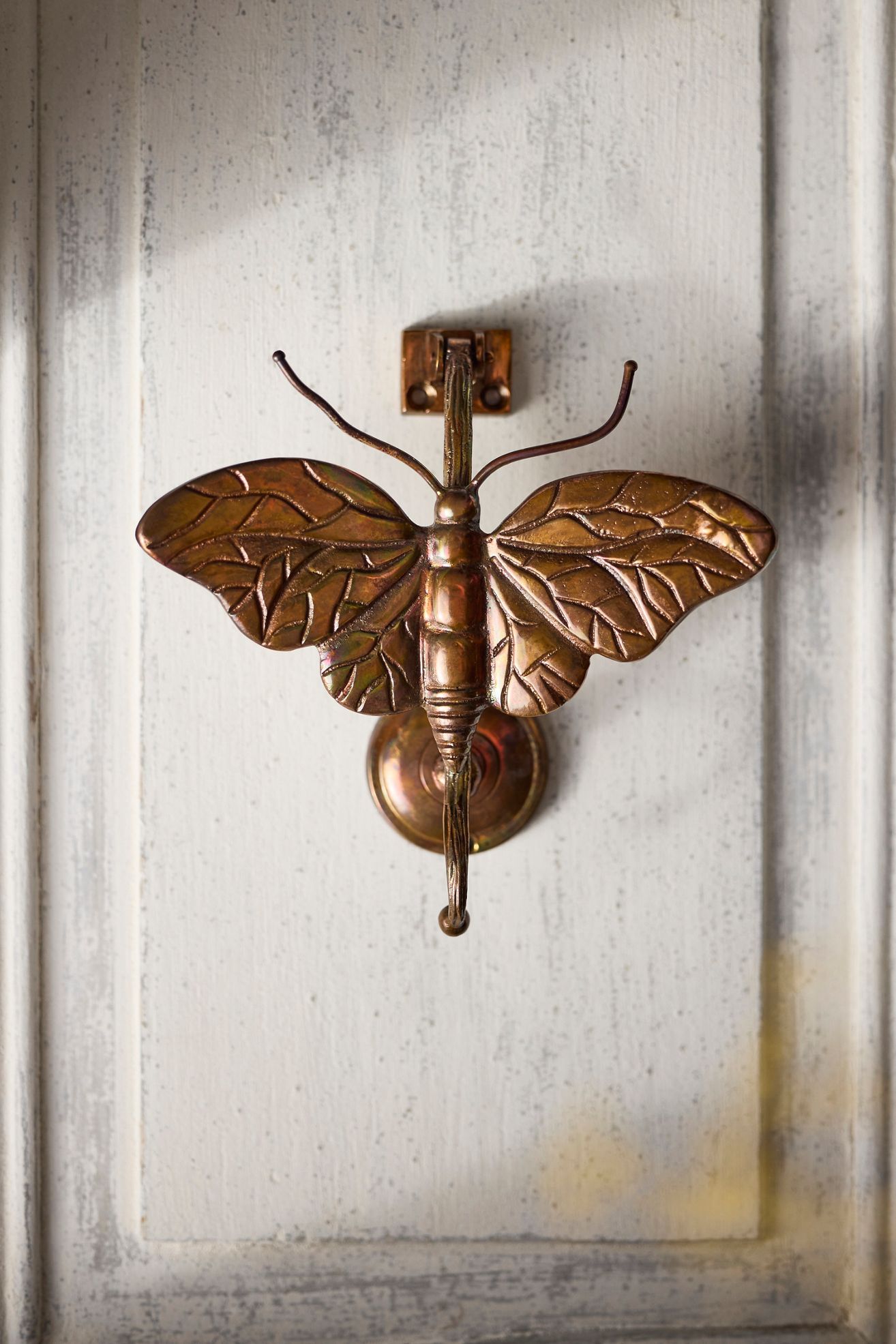 Moth Brass Door Knocker - Copper, Standard, One Size