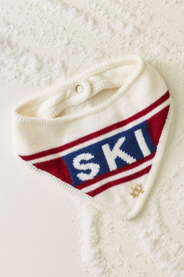 The Deluxe Pup Holiday Knit Pet Bandana In Neutral