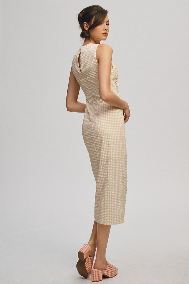 Maeve Ruched Gingham Dress #3