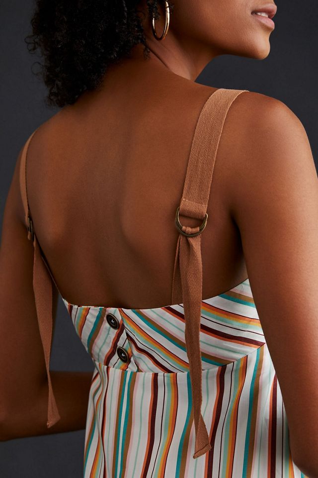 Maeve Square Neck Striped Maxi Dress #1