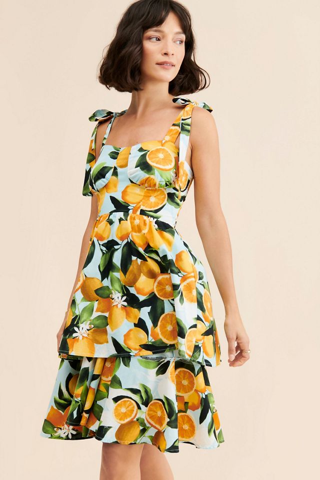 Rachel Parcell Tiered Lemon Mini Dress #2