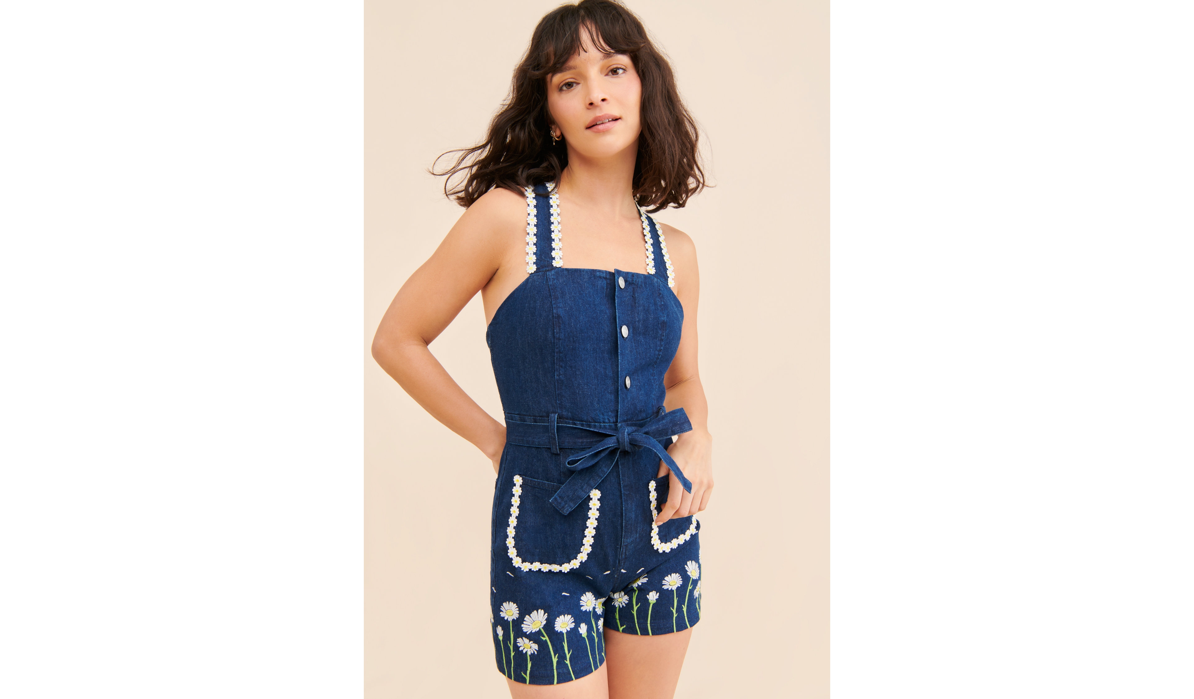 Rachel Antonoff Daisy Belted Romper