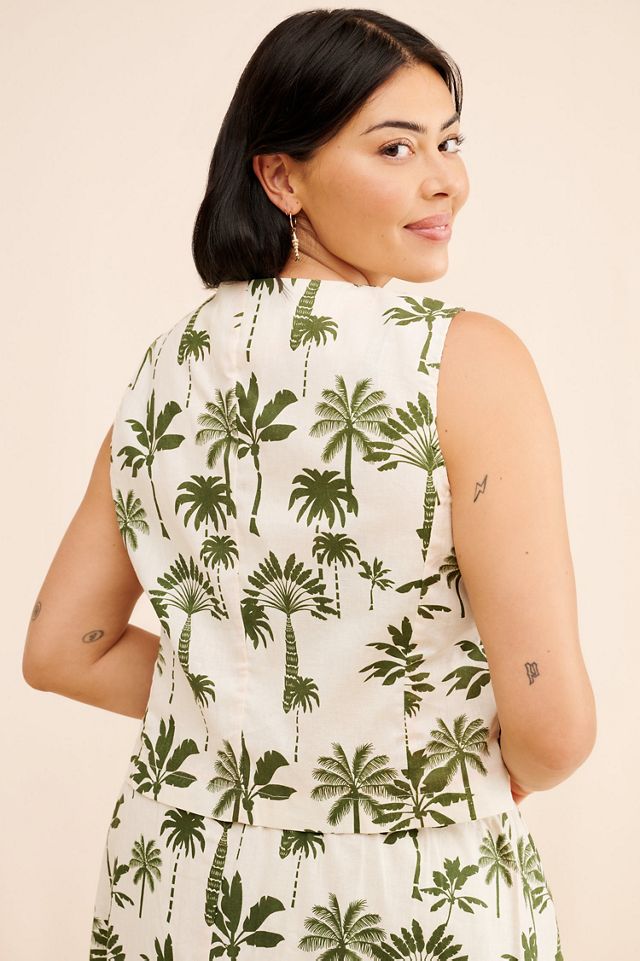 Never Fully Dressed Rico Linen Blend Waistcoat #1