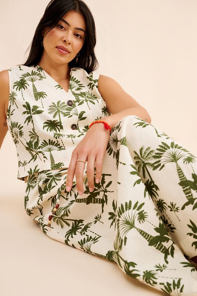 Never Fully Dressed Rico Linen Blend Waistcoat #2