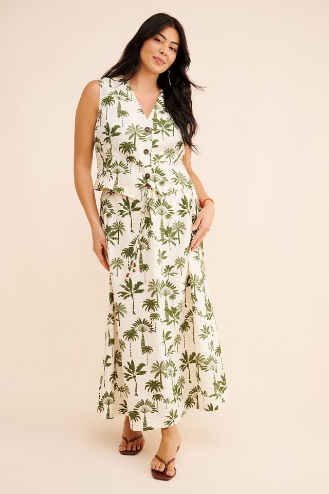 Never Fully Dressed Rico Linen Blend Waistcoat #3