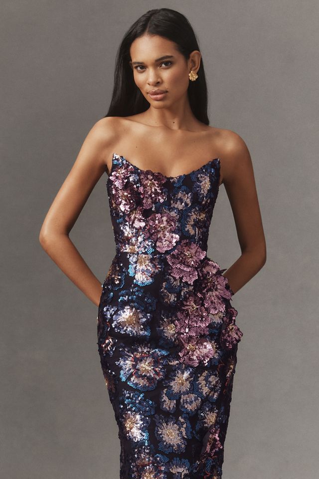 Helsi Rachel Strapless 3D Floral Midi Dress #2