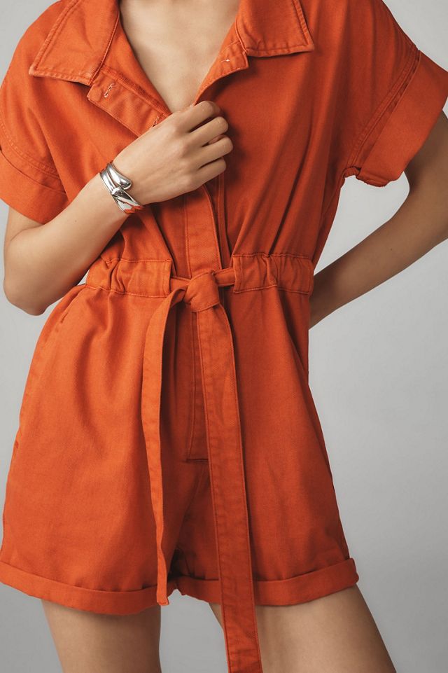 Pilcro Cuffed Utility Romper #1