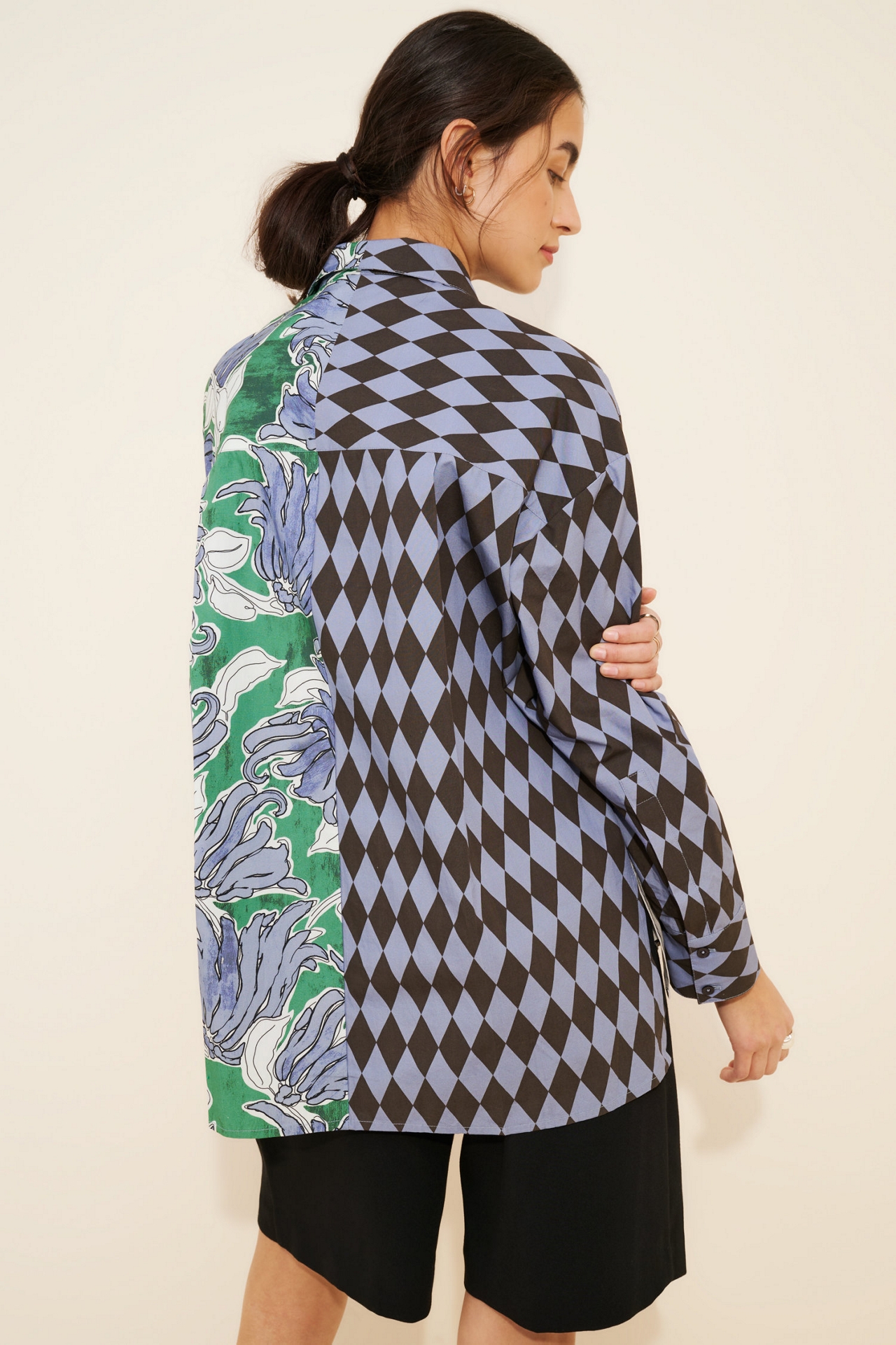 Dhruv Kapoor Mixed Print Buttondown Shirt