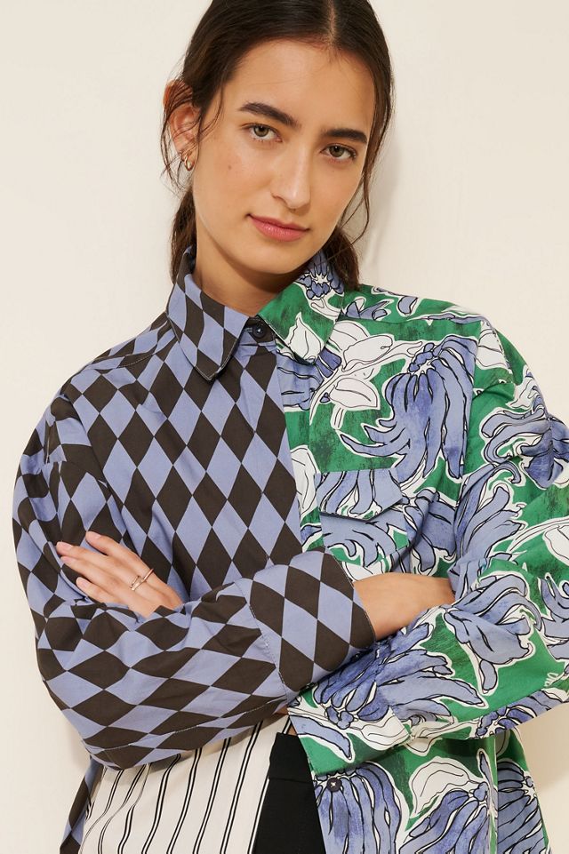 Dhruv Kapoor Mixed Print Buttondown Shirt #1