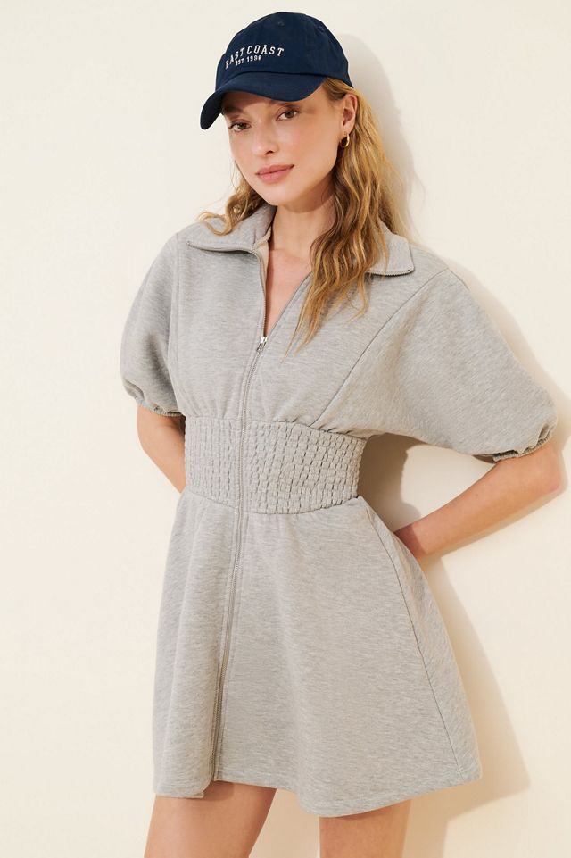 Daily Practice by Anthropologie Short Sleeve Smocked Waist Mini Dress #3