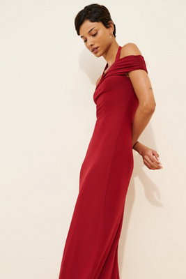 AFRM Yvonne Off-The-Shoulder Slim Mesh Maxi Dress | Anthropologie