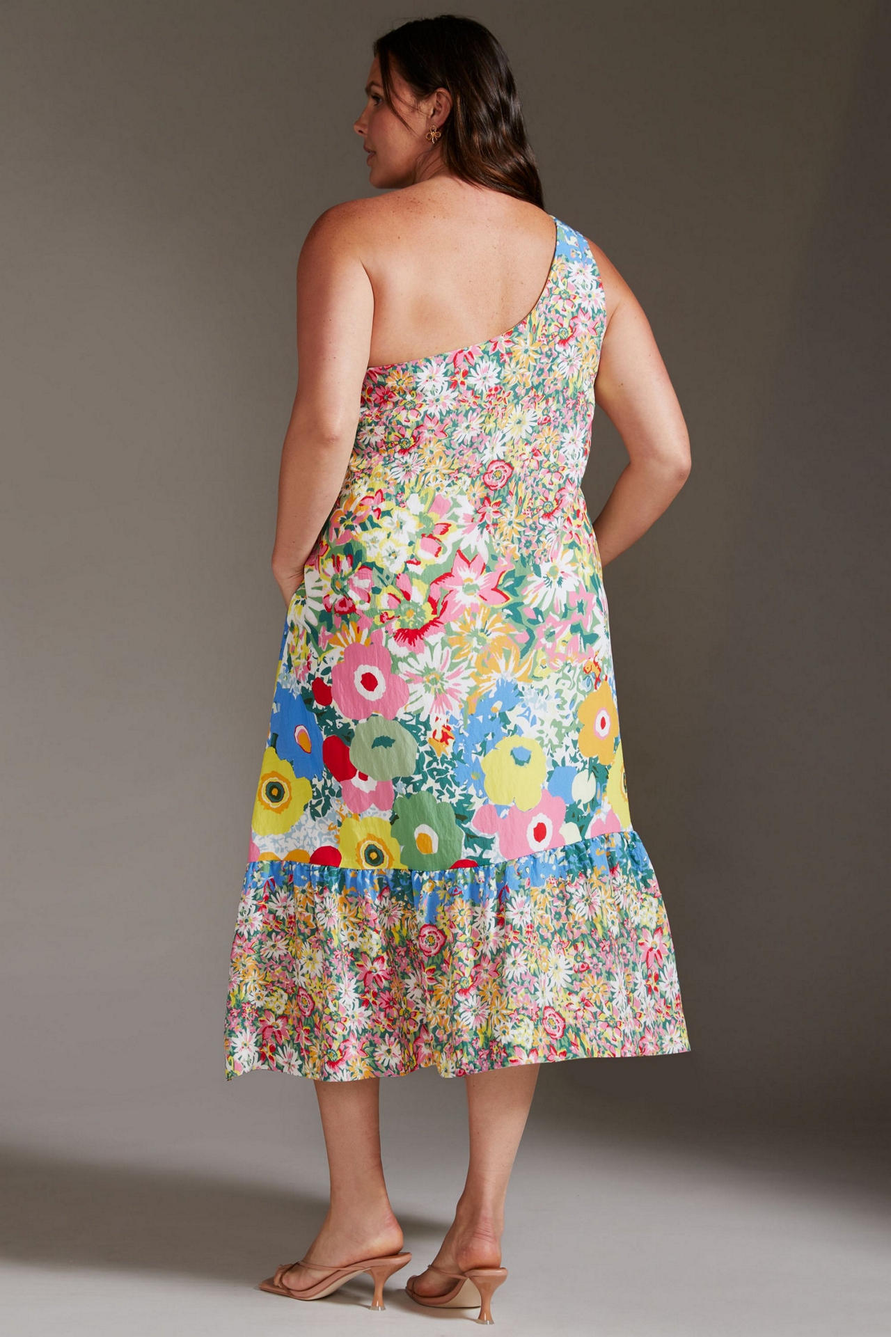 One-Shoulder Midi Dress