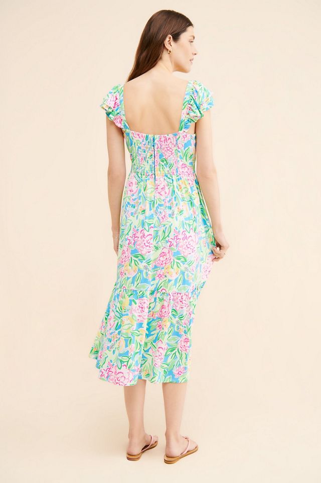 Lilly Pulitzer Bayleigh Flutter Sleeve Midi Dress #1