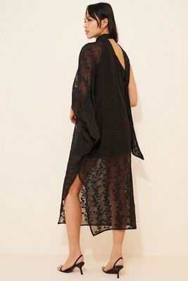 Especia Sheer One Shoulder Midi Dress